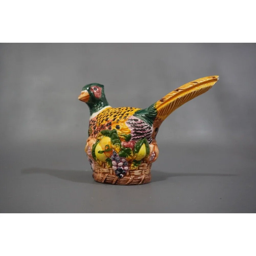 Vintage Ceramic Pheasant Fragrance Oil Warmer Top Piece Replacement Harvest